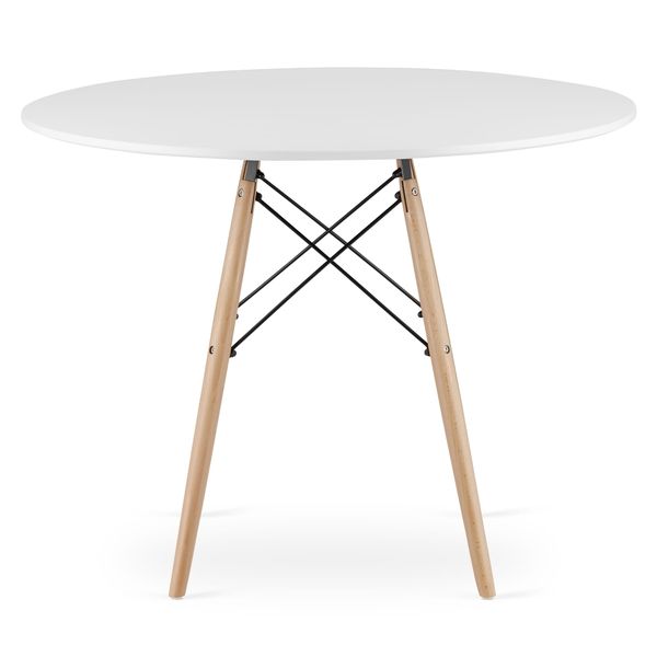 Stół TODI Okrągły 100cm - biały zdjęcie 4