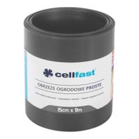 obrzeże trawnikowe płaskie 15cm x 9m grafitowe cellfast