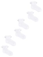 Skarpety dziewczęce ażurowe długa falbanka 3PAK 0-3 miesięcy YOCLUB