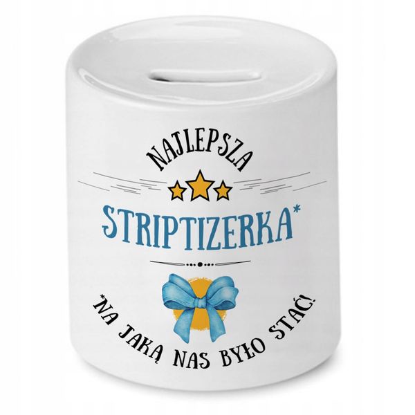 Skarbonka Dla Striptizerki Na Urodziny Na Prezent Z Nadrukiem Ze Zdjęciem zdjęcie 1