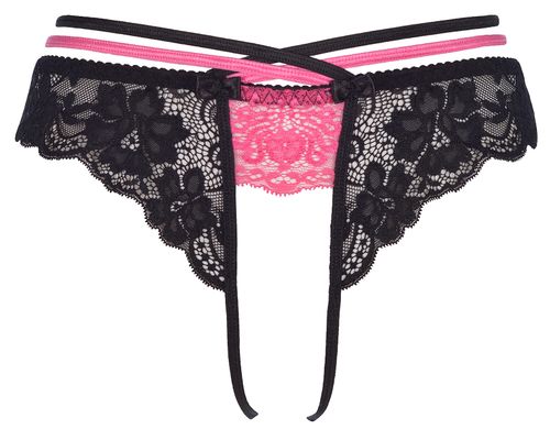 String Brasiliana/Brasiliana String V-7745 Raspberry pudding Czarno-Różowy S na Arena.pl