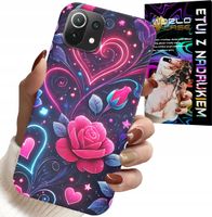 ETUI DO XIAOMI MI 11 LITE - SERCE, RÓŻA, NASTOLETNIE CASE + SZKŁO