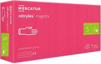 rękawice nitrylowe 100 szt. 7-s nitrylex magenta