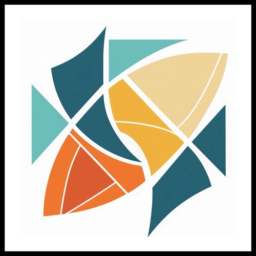 Plakat 70x70cm Geometria Wiatru na Arena.pl