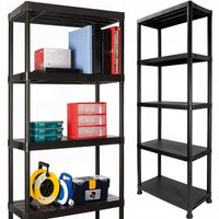 REGAŁ MAGAZYNOWY PLASTIKOWY GARAŻOWY WARSZTATOWY MOCNY 5 PÓŁEK 125 kg