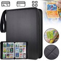 ALBUM NA KARTY KOLEKCJONERSKIE, 900 KIESZENI, CZARNY SEGREGATOR NA KARTY