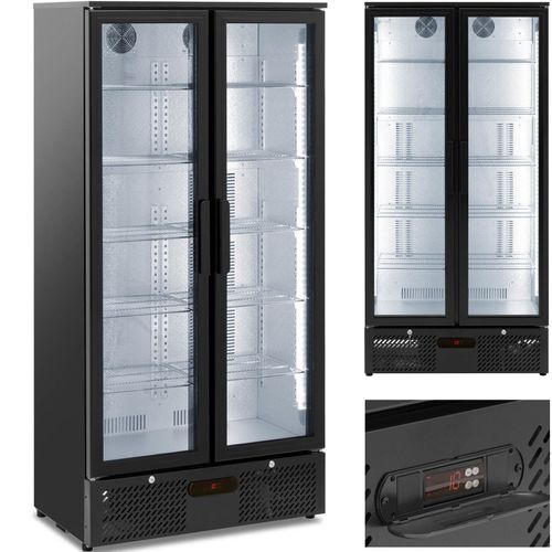 Lodówka chłodziarka barowa na napoje 2-drzwiowa przeszklona 458 l 295 W na Arena.pl