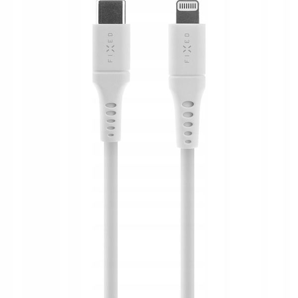 Kabel USB FIXED Kabel Liquid Silicone USB-C/Lightning 1,2m biały zdjęcie 3