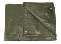 Plandeka - płachta biwakowa zielona 4,8x6 m