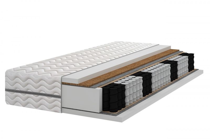 Materac 7 stref pocket kokos H2 H3 140x200 Q zdjęcie 1