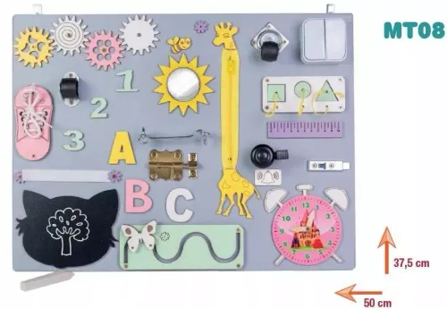 TABLICA MANIPULACYJNA SENSORYCZNA MONTESSORI 17W1 na Arena.pl