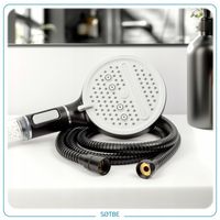Słuchawka prysznicowa z jonizacją i filtrem Oszczędność Wody Czarna SOTBE