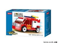 KLOCKI SLUBAN PB Straż pożarna z napędem Wóz strażacki kompat. z LEG COB