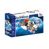 klocki spaceteam kosmos 50-60el alleblox - statek kosmiczny biały 52el