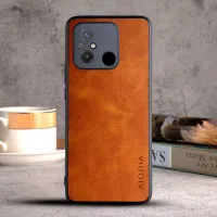 Etui AIORIA Vintage LEATHER do Xiaomi Poco C55 / Redmi 12C pomarańczowy