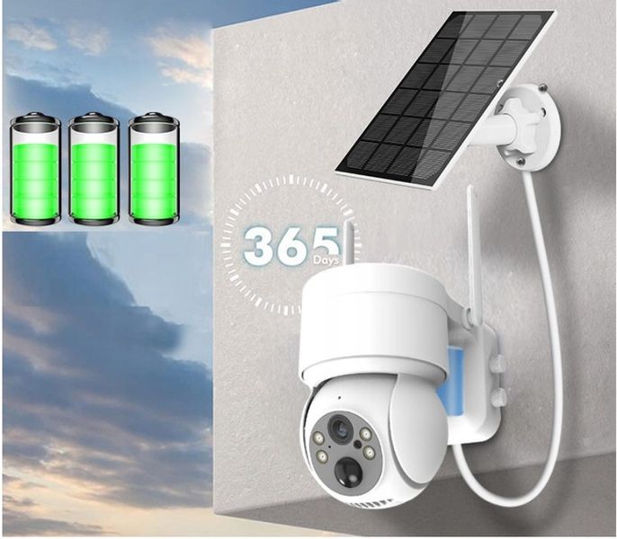 SOLARNA KAMERA WIFI 4MPX SMART ZEWNĘTRZNA OBROTOWA IP BEZPRZEWODOWA ALARM zdjęcie 2