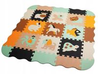 MATA EDUKACYJNA PIANKOWA PUZZLE 3D KOJEC XXL 114x114 cm ZWIERZĄTKA