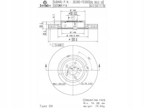 TARCZA HAM PRZOD 326X30 V BREMBO na Arena.pl