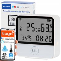 TERMOMETR STACJA POGODOWA POGODY BEZPRZEWODOWA HIGROMETR ZEGAR WIFI TUYA