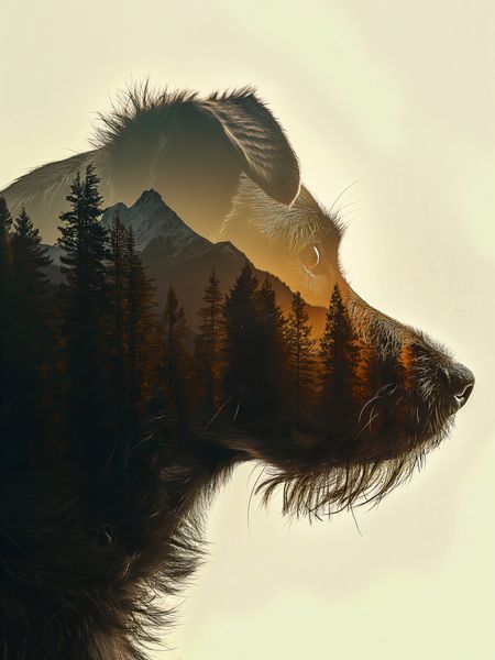 Plakat 60x80cm Psi Duch Lasu zdjęcie 1