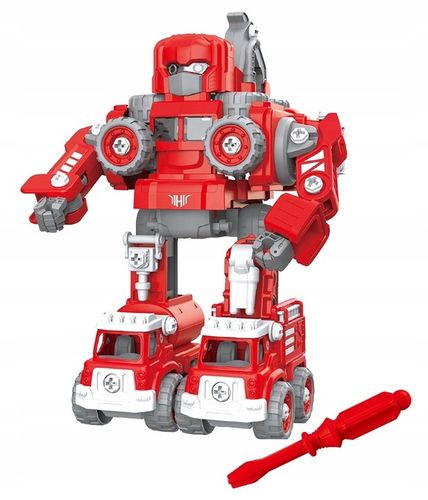 5w1 AUTO ROBOT DO SKŁADANIA ŚWIECĄCY DŻWIĘKI DLA DZIECI KOPARKA DŻWIG na Arena.pl