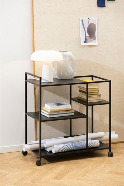 Wózek na kółkach Newcastle czarny zdjęcie 2