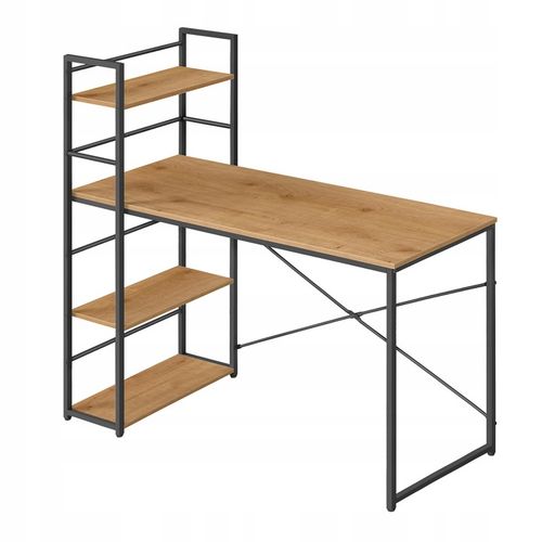 Biurko z Regałem MAX 4.0 Nowoczesne Loft Do Pokoju Biura Dąb na Arena.pl