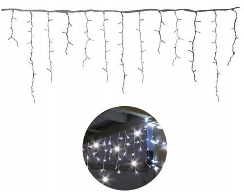 SOPLE LED KURTYNA flash BIAŁE ZIMNE 6M 100szt HURT Lampki Choinkowe na Arena.pl
