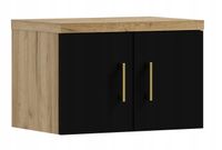 Szafka łazienkowa wisząca pod umywalkę MARKUS 50 czarny/dąb  (W5)