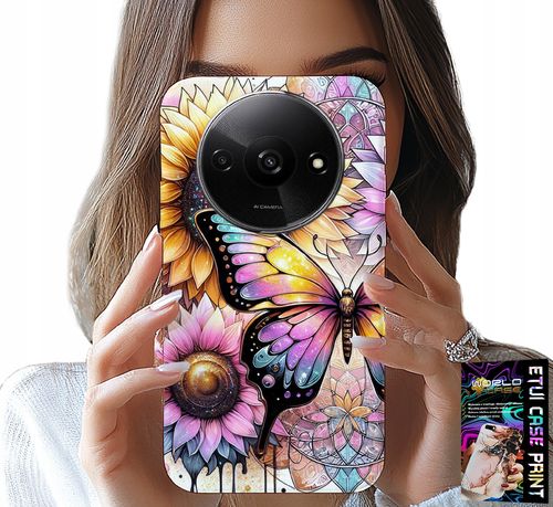ETUI DO XIAOMI REDMI A3 - SŁONECZNIK Z MOTYLKIEM, OBUDOWA + FOLIA na Arena.pl