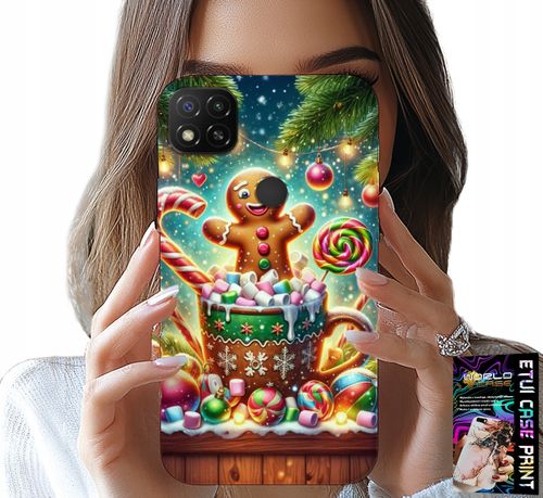 ETUI DO XIAOMI REDMI 9C - PIERNIK PIERNIKI ŚWIĄTECZNE WZORY +SZKŁO na Arena.pl