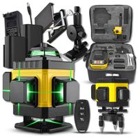 POZIOMNICA LASEROWA 4D 16 LINII 360° LASER KRZYŻOWA PŁASZCZYZNOWA