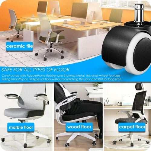 KÓŁKA DO FOTELA Obrotowego Krzesła Kauczukowe Gumowe 10mm dla IKEA na Arena.pl