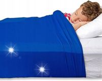 Koc SENSORYCZNY KOC KOMPRESYJNY DLA DZIECI 200 cm x 90 cm niebieski
