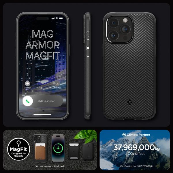 spigen mag armor magsafe iphone 15 pro matte black zdjęcie 14