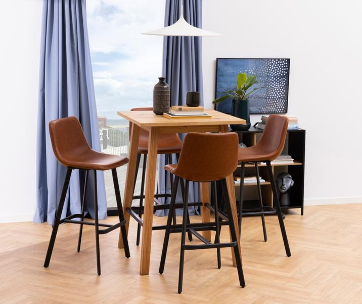 Stołek barowy Oregon PU brandy loftowy zdjęcie 3