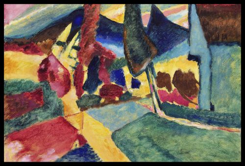 Plakat 60x40cm Landscape with Two Poplars, Wassily Kandinsky na Arena.pl