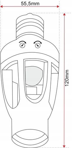 OPRAWKA ŻARÓWKI Z CZUJNIKIEM RUCHU E27 LED-360° na Arena.pl