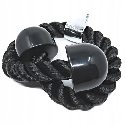 SZNUR UCHWYT DO WYCIĄGU LINA NA TRICEPS MASYWNA I SOLIDNA Z KARABIŃCZYKIEM na Arena.pl