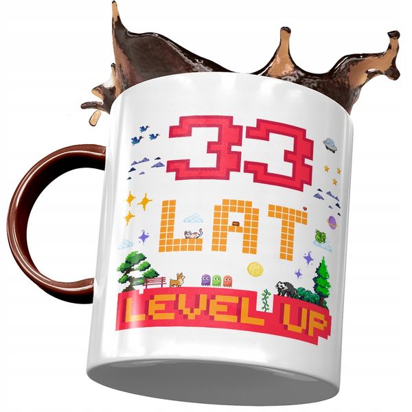 Kubek Bordowy Na Urodziny 33 33Cie 33-Cie Prezent Z Nadrukiem Ze Zdjęciem zdjęcie 1