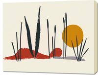 Obraz 90x70cm Trzcina przy Zachodzie