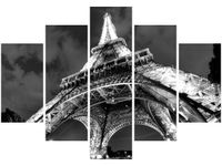 105CM 150CM OBRAZ 5 ELEM WIDOK NOCNY WIEŻY EIFFLA DRUK