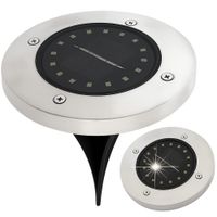 Lampa ogrodowa solarna najazdowa czujnik zmierzchu 16 led biały ciepły