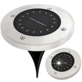 Lampa ogrodowa solarna najazdowa czujnik zmierzchu 16 led biały ciepły