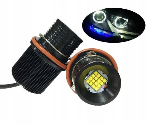 2SZT ŻARÓWKI BMW RINGI LED MARKER 160W do BMW E39 E53 E60 E61 E65 E87 6250K zdjęcie 14