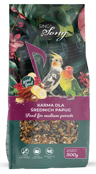 SING&SONG Karma dla średnich papug 500g zdjęcie 1