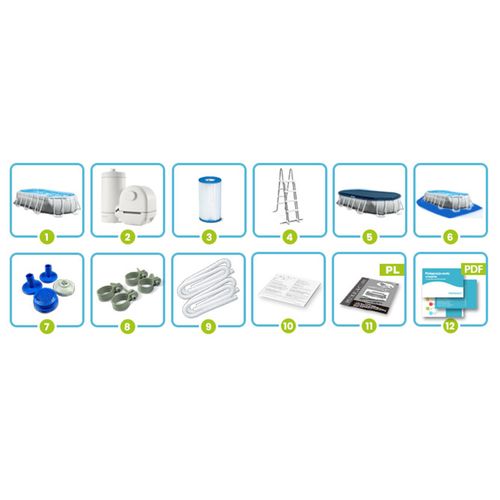 Basen stelażowy 503x274x122cm 12w1 INTEX 26796 na Arena.pl