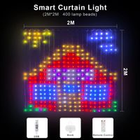 Kurtyna świetlna RGB 2 m x 2 m 400LEDs