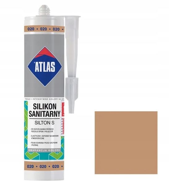 Silikon 280 ml ATLAS kolor 020 beżowy zdjęcie 1