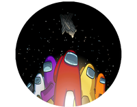 Opłatek na tort Among Us